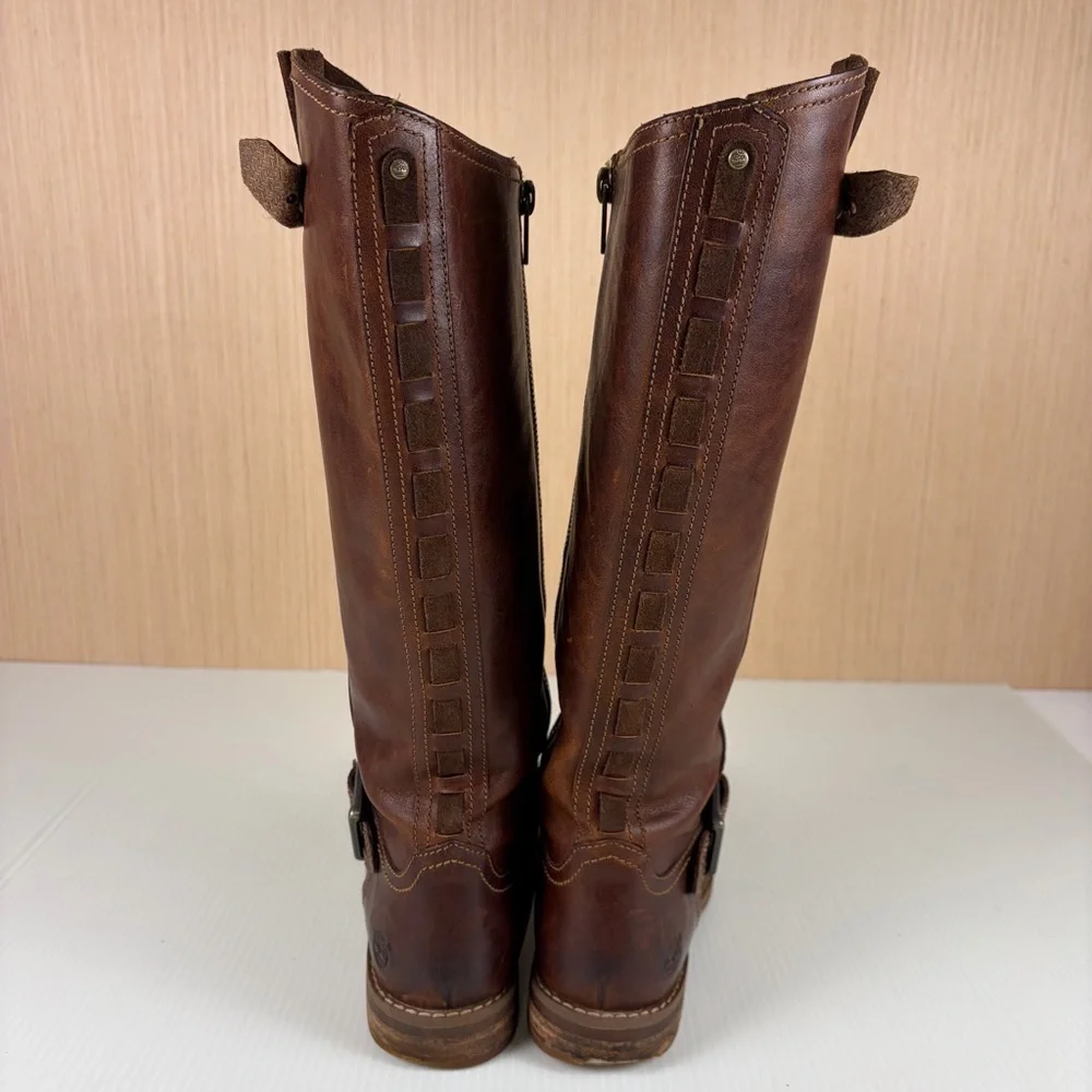 Timberland Women’s Tall Brown Leather Riding Boots Size 6.5